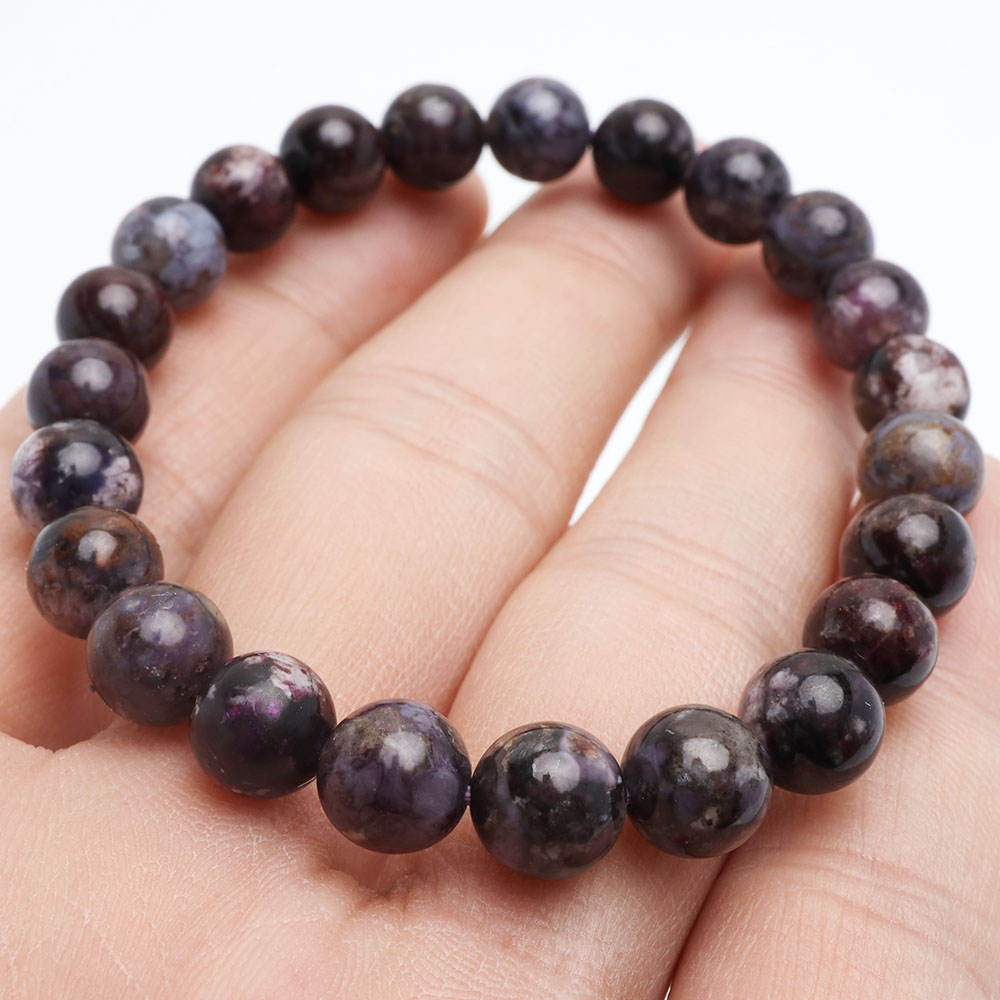 ヌーマイト＆スギライトのブレスレット スギライト(Sugilite)丸玉ブレスレット12mm｜マライカ公式通販