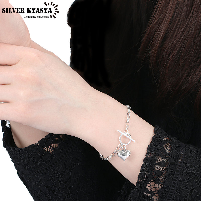 シルバーハートチャームブレスレット Tiffany & Co ティファニー ハートチャーム シルバー