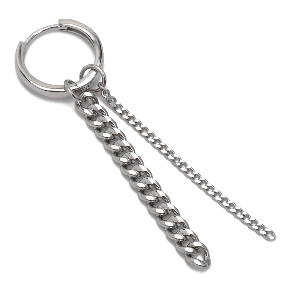 ピアス フープピアス チェーンピアス シルバー925 メンズ