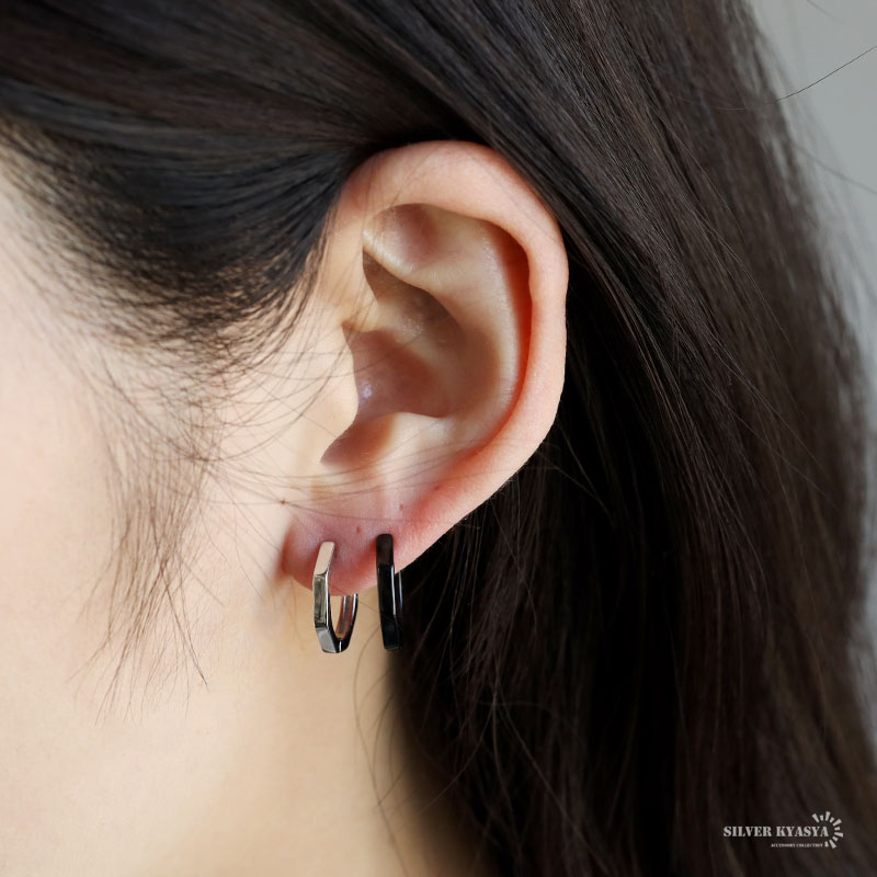 beauty&youth シルバー　フープピアス JAMIRAY＞シルバー チャンキー フープピアス