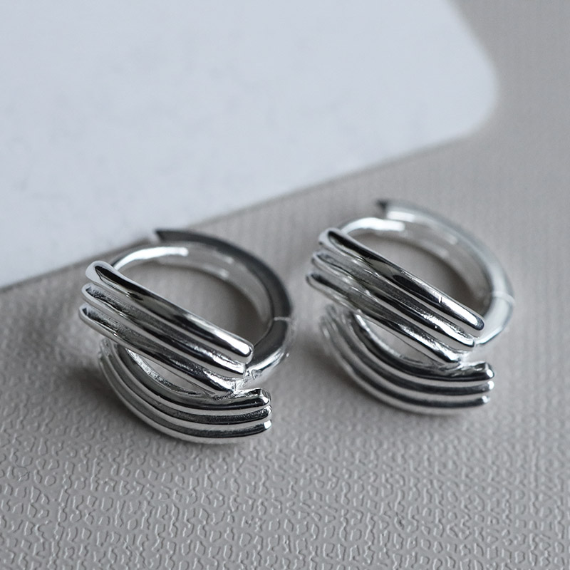 ADPOSION ピアス シルバー925 デザインフープピアス メンズ