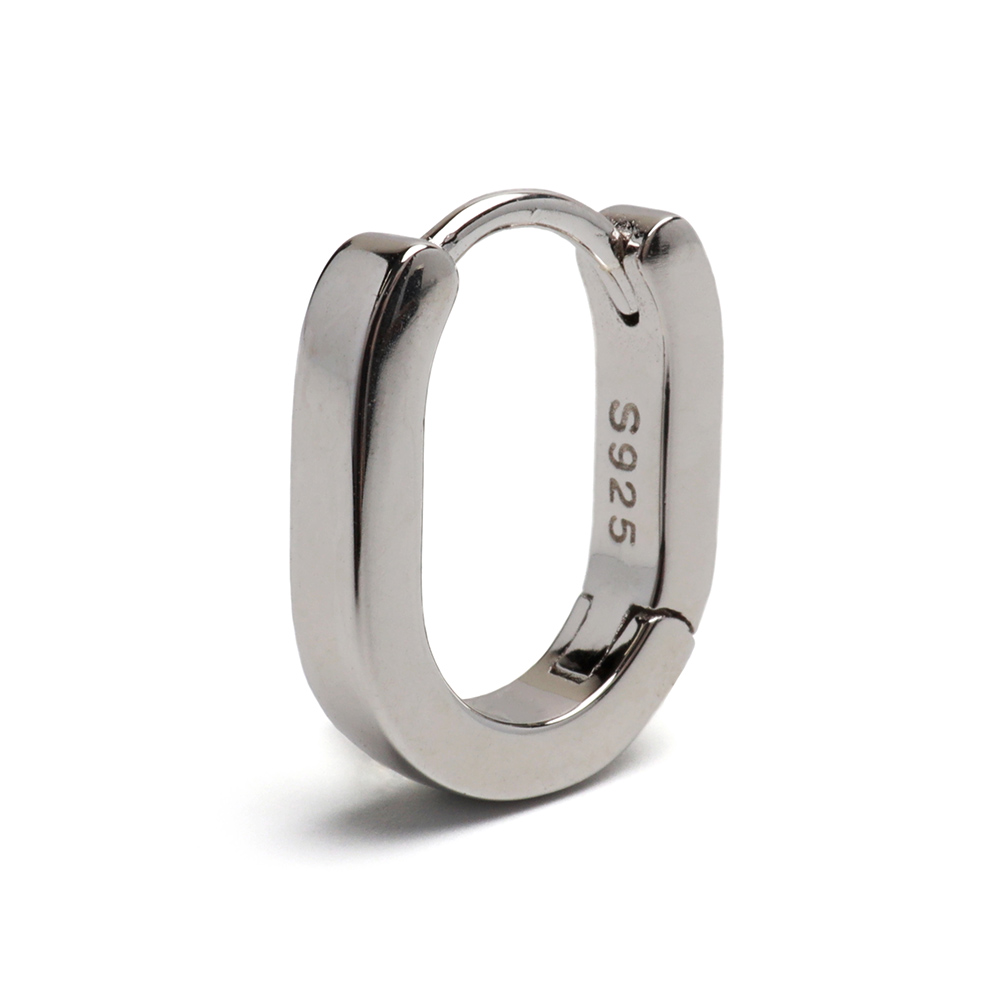 シルバー925 silver 歪みフープピアス/軽研磨仕上げ | envy