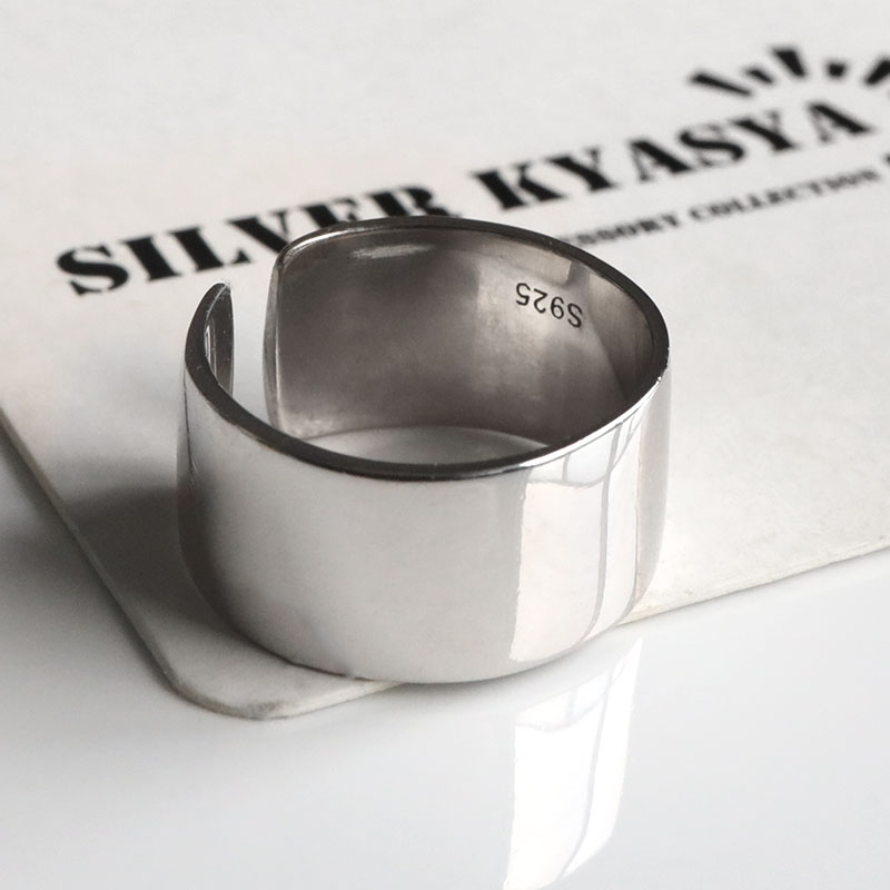 シルバー925 リング 傷あり 薄い平打ちに一周凹みの入ったペアリングsilver925 src2940