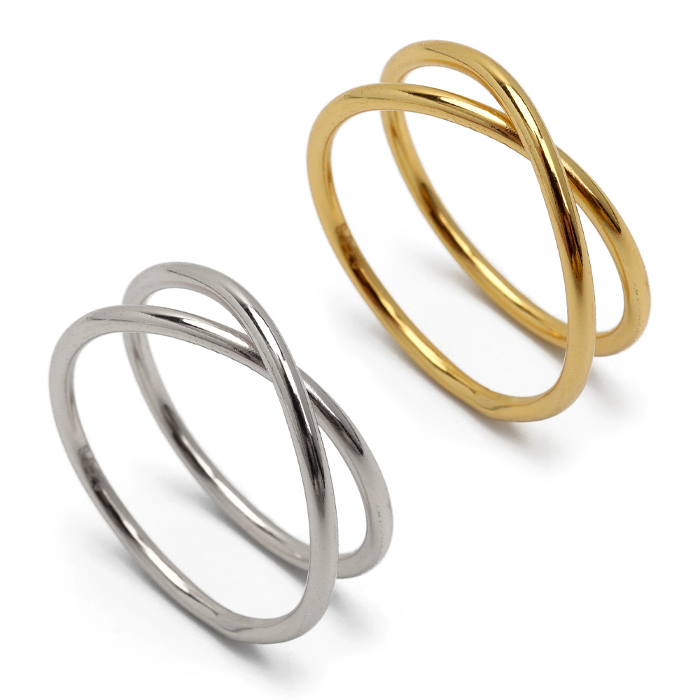 シルバー925 ツイストリング ねじりリング ひねりリング gold