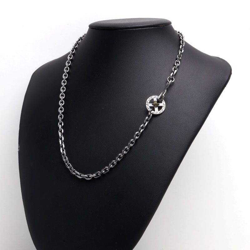 シルバー925 フェザーネックレスチェーン 幅5mm 60cm フック