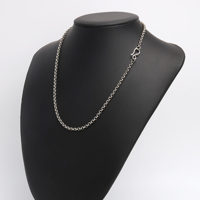 シルバー925 ロールチェーン ネックレス 幅3.5mm 45cm