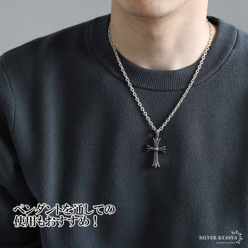 シルバー925 あずきチェーン ネックレス 幅4mm 60cm 4面カット