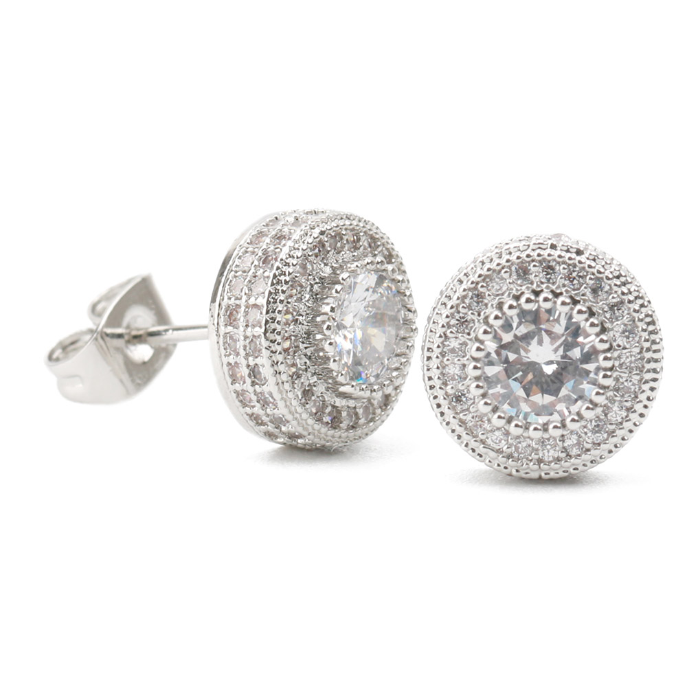 2個で10％OFF 3個で20％OFFクーポン／両耳用 スタッドピアス CZ パヴェ