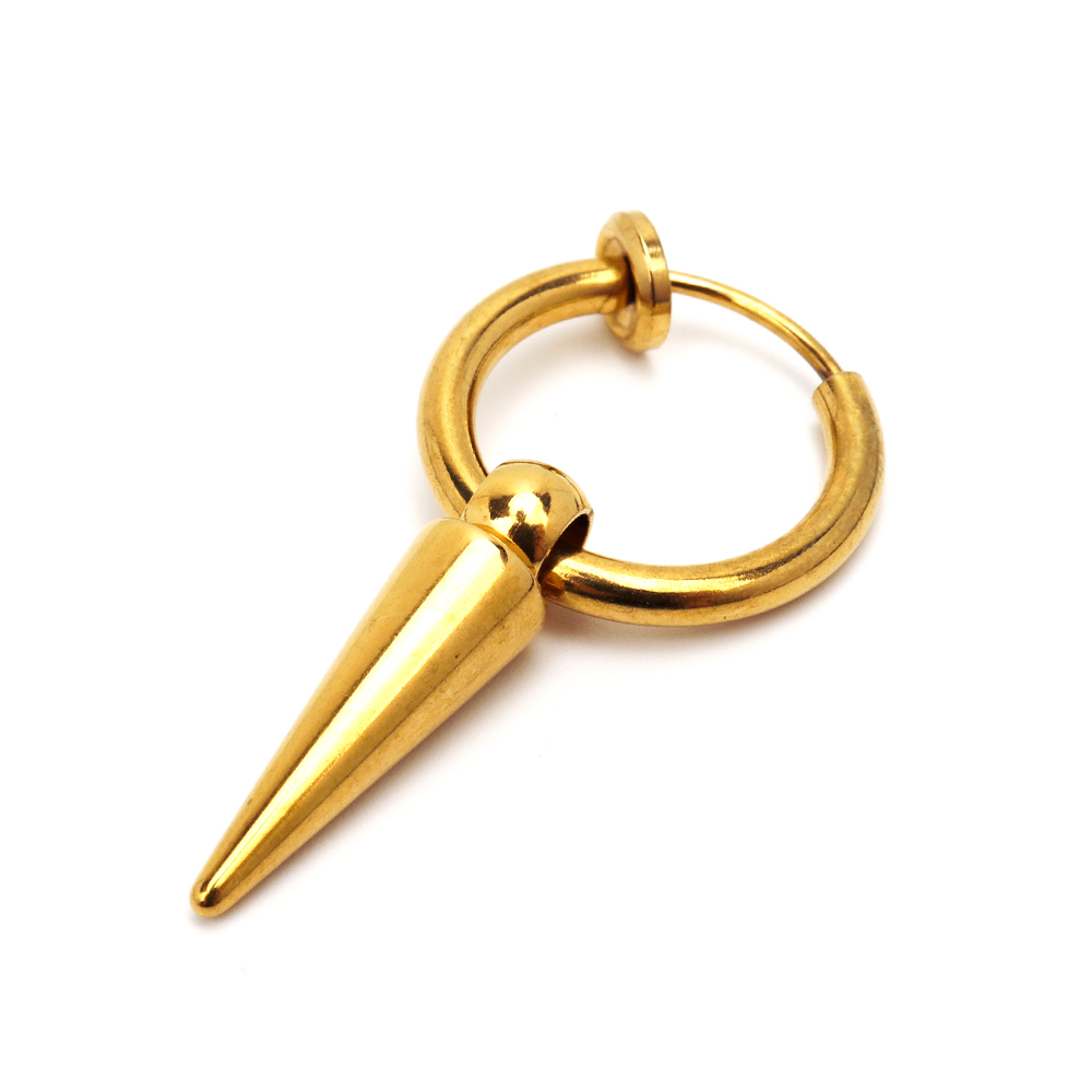 フェイクピアス メンズ スタッズ 鋲 フープピアス イヤーカフ ゴールド