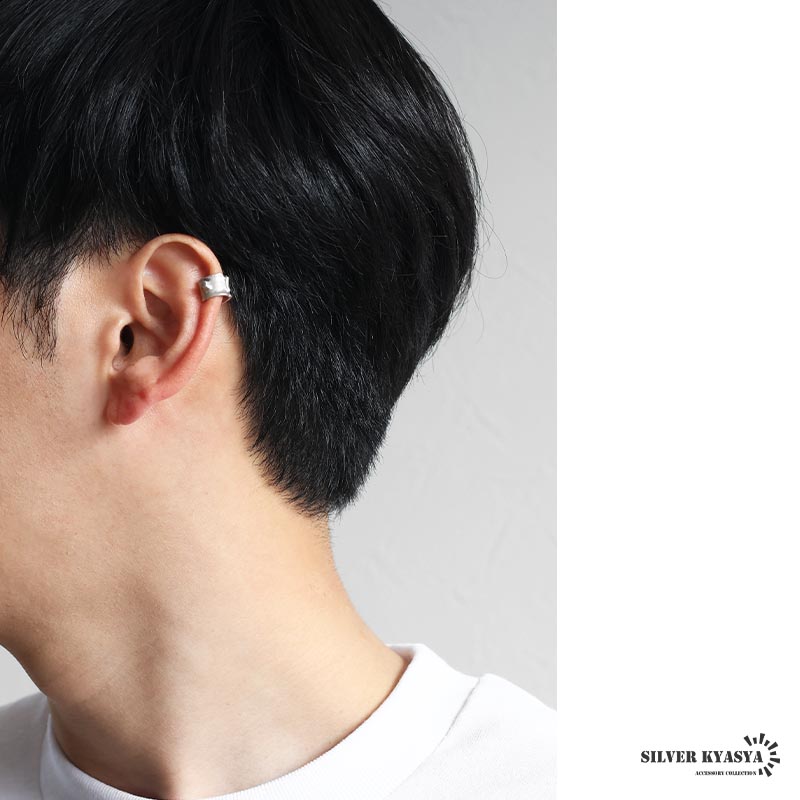 複数買いで最大30％OFFクーポン／シルバー925 ニュアンスイヤーカフ