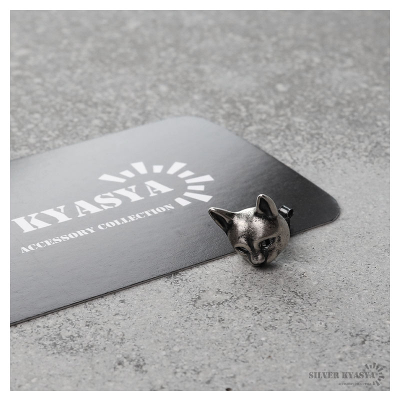 シルバー925 スタッドピアス メンズ シルバー 猫仮面ピアス 猫 シルバー925 スタッドピアス メンズ シルバー 猫仮面ピアス 猫