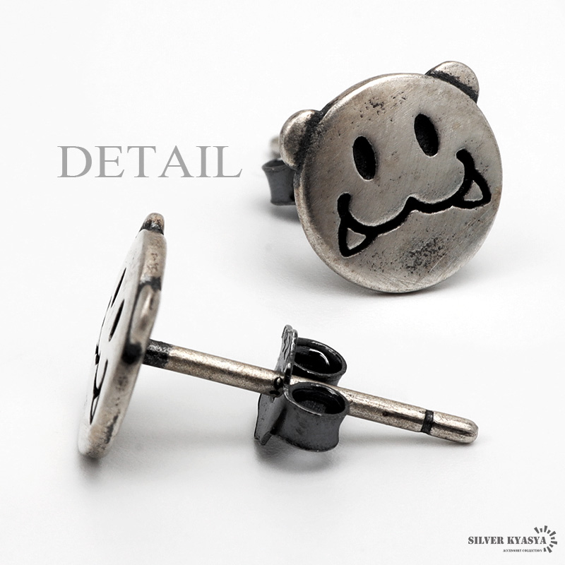 MAPLE☆スターリングシルバー SMILEY ピアス 楽天市場】シルバー925 ピアス 片耳 メンズ レディース ニコ