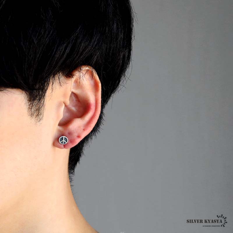 FOR SOMEONE ピースマークシンボル ピアス(片耳用) es454-4-3.jpg
