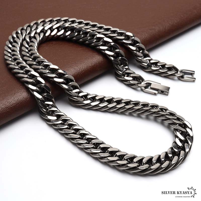 チタンネックレス 喜平ネックレスチェーン 純チタン 2面カットシングル 極美品 純チタン製 軽い ダブル喜平チェーンネックレス 喜平ネックレス 4面