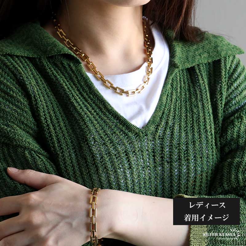ステンレス チェーンネックレス メタルチェーンネックレス シンプル