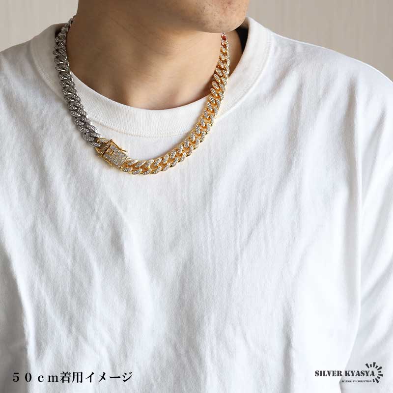最高品質　マイアミキューバン　舐達麻着用 純金加工　 喜平 ネックレス ゴールド 喜平 ネックレス マイアミキューバン 極太 1.2cm 55 舐達磨 ラッパー