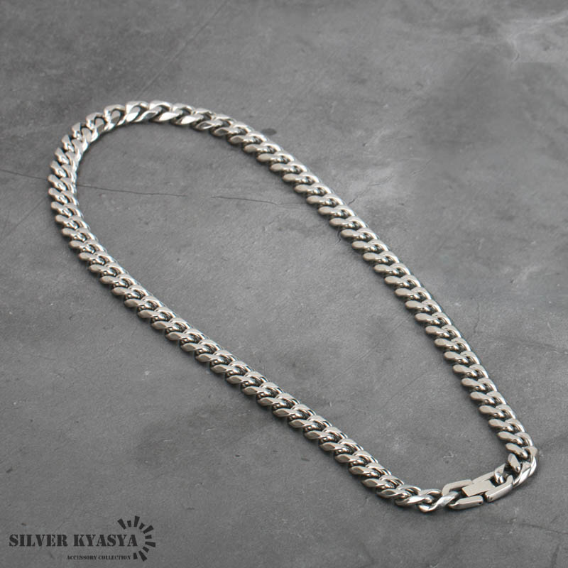 幅11mm STAINLESS STEEL 喜平チェーンネックレス 6面カット