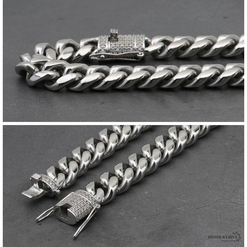 幅14mm STAINLESS STEEL ステンレス 喜平ネックレス マイアミ