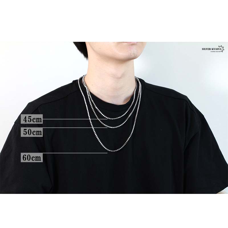 3mm テニスチェーンネックレス ブリンブリン tennis chain necklace 