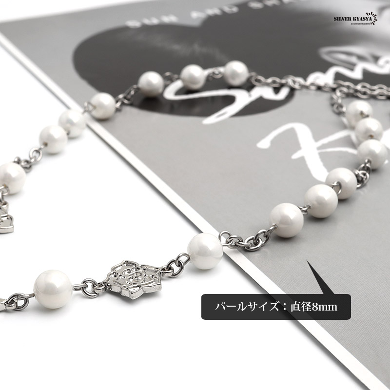 ネックレス パールネックレス 蝶 バタフライ 花 フラワー ストリート