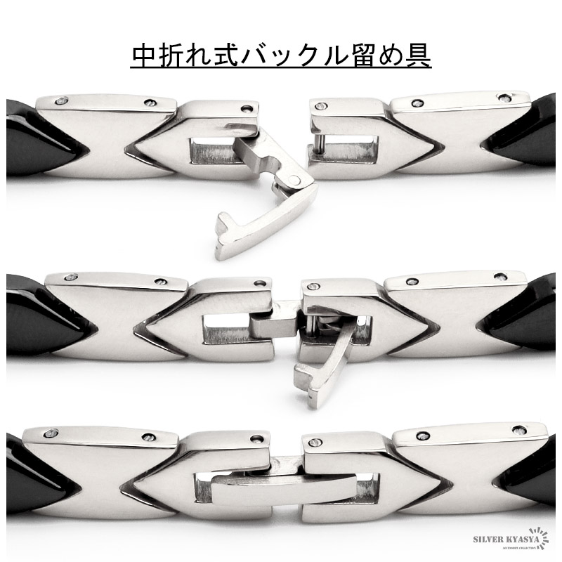 ステンレス メンズ 磁気ネックレス ビーズ シルバー silver 磁力