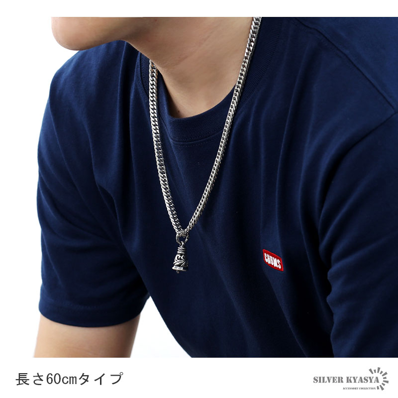 6面カット ダブル喜平ネックレス ベルネックレス ステンレス シルバー