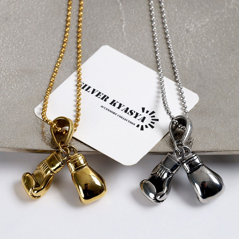 ステンレス ボクシング ネックレス ダブルグローブ 拳