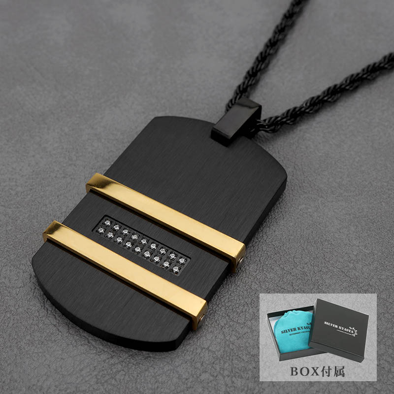 シルバー ドッグタグ 龍頭 (RYUZU) 龍 ドッグタグ シルバー ネックレス チェーン付き