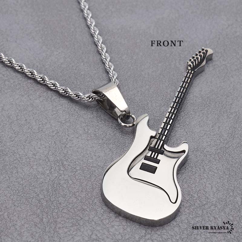 STAINLESS ギターネックレス ペンダント guitar ロック 系