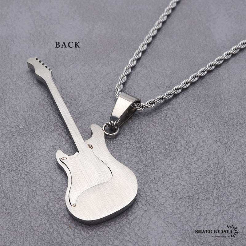STAINLESS ギターネックレス ペンダント guitar ロック 系