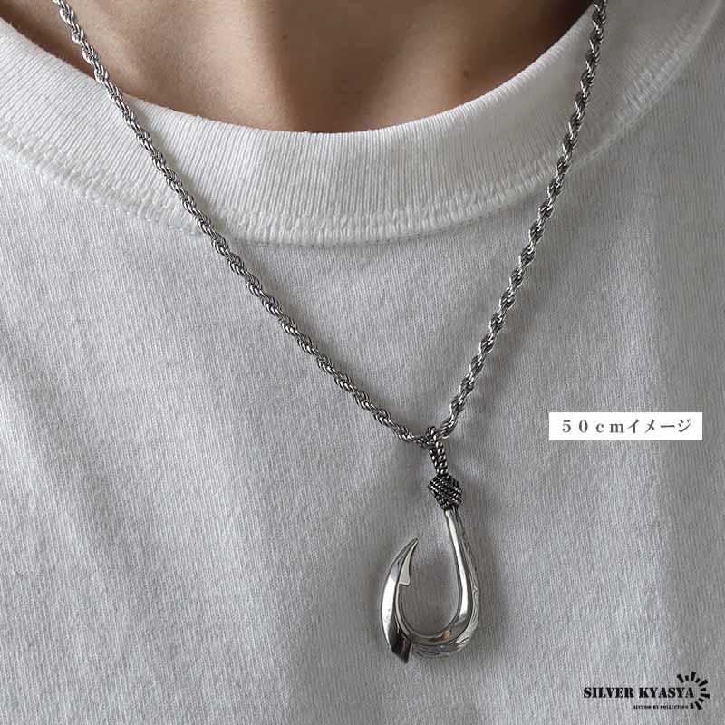ステンレス フィッシュフックネックレス ゴールド 50cm 60cm
