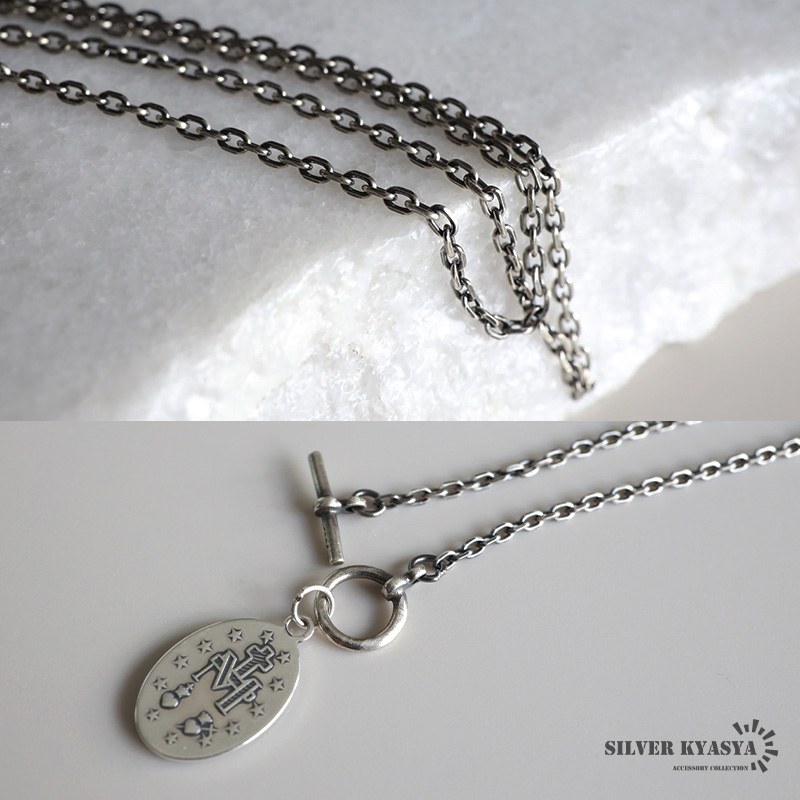 ■agnes b.■マザーオブパールシルバーネックレス/送料込 ☆agnes b. ☆メンズ Silver Lining ネックレス/送料込 (Agnes b