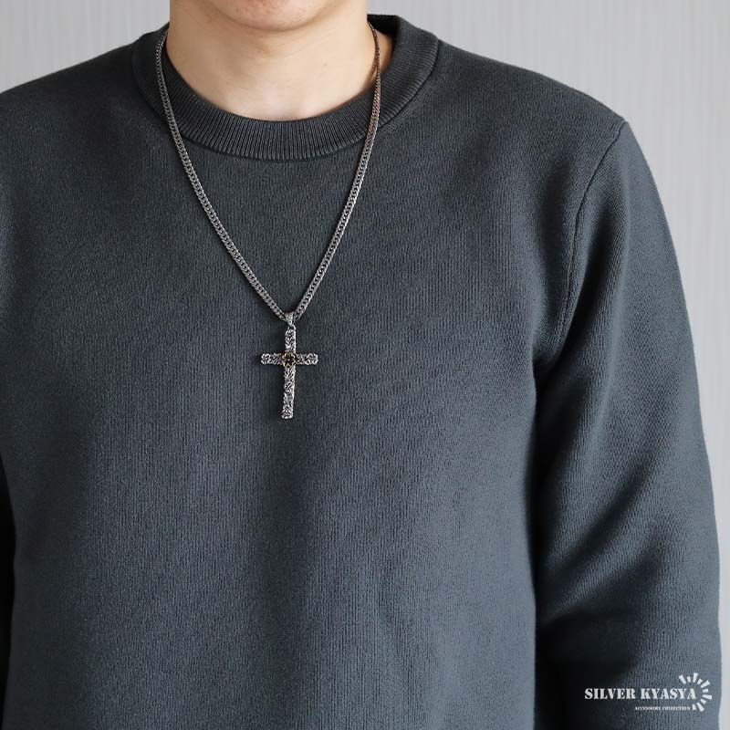 最大30％OFFクーポン登場中！／シルバー925 クロスネックレス フラワー