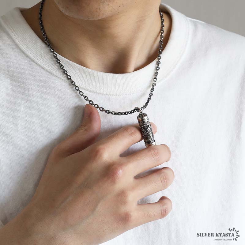 シルバー925 和彫り龍ネックレス ドラゴンネックレス 龍 ペンダント