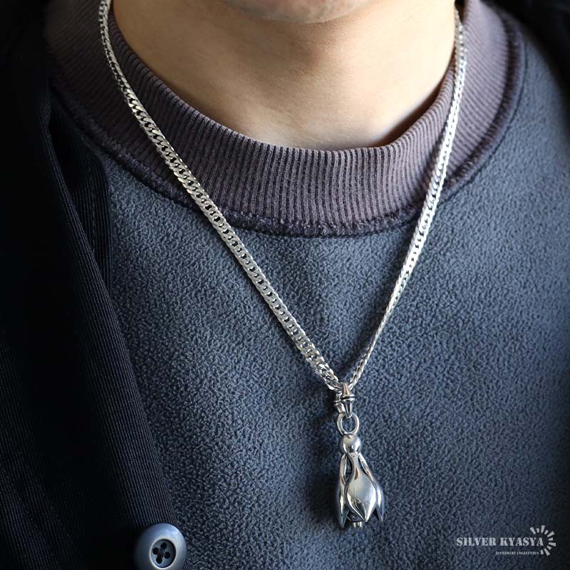 シルバー925 ネックレス Silver Necklace -Tsuchime Initial- シルバー ネックレス