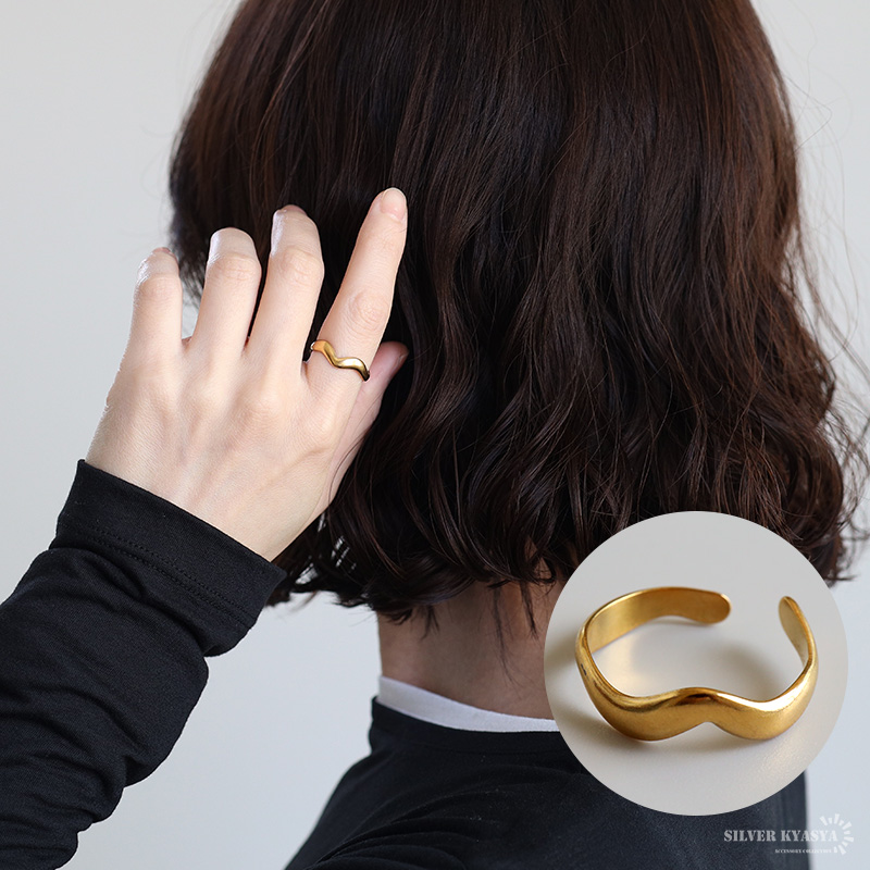 オルゴンリング手首用スペシヤル ゴールド（女性用手首サイズ18cm）中古品 2個で10％OFF 3個で20％OFFクーポン／ステンレス ウェーブリング 18KGP