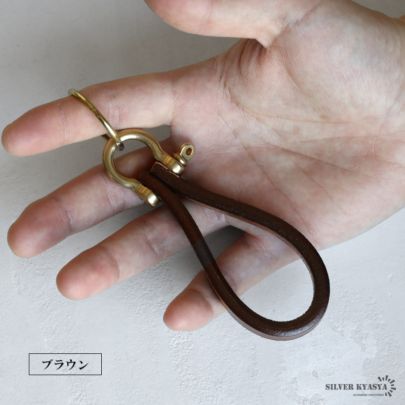 ヌメ革フック式キーチェーン☆ハーマンオークレザー☆パイナップルノット８本編み真鍮 ヌメ革フック式キーチェーン☆ハーマンオークレザー