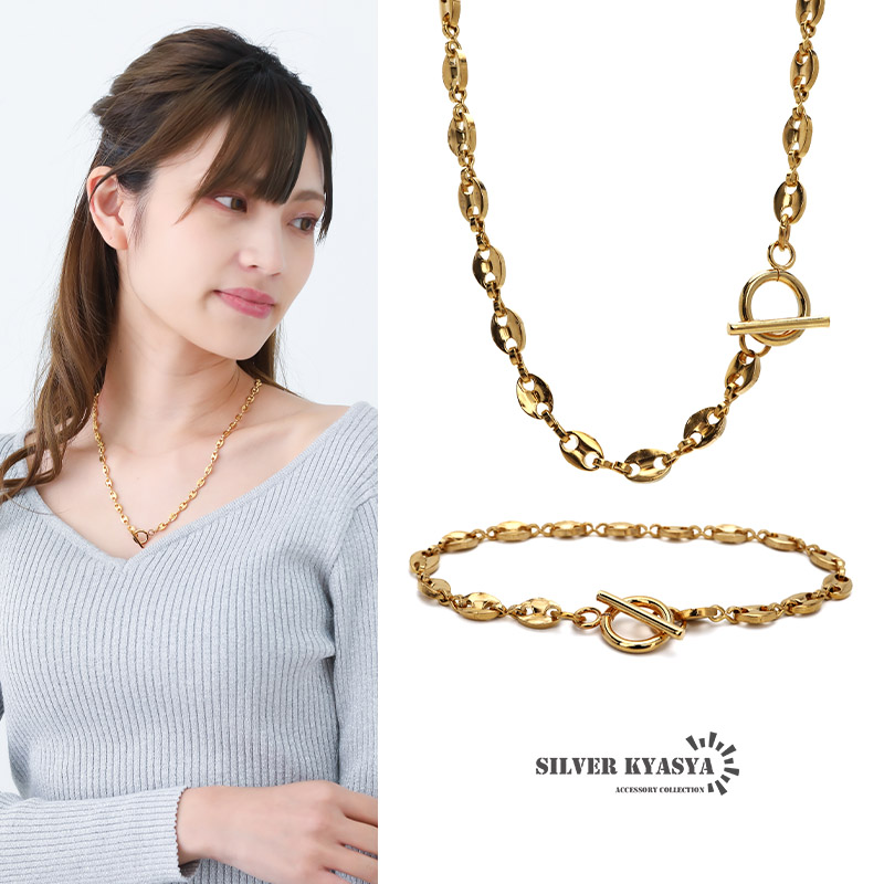 【冬バーゲン★】 ネックレス ブレスレット 2点セット レディース マンテル アクセサリー