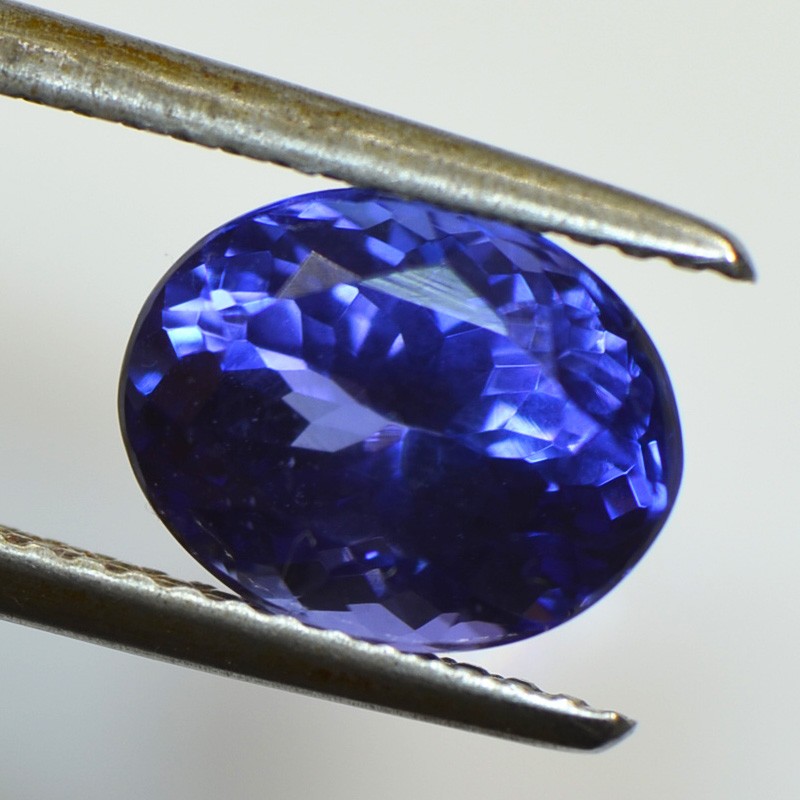 鑑別書付】濃色 タンザナイト オーバルカット 2.96ct AAAAA+ S