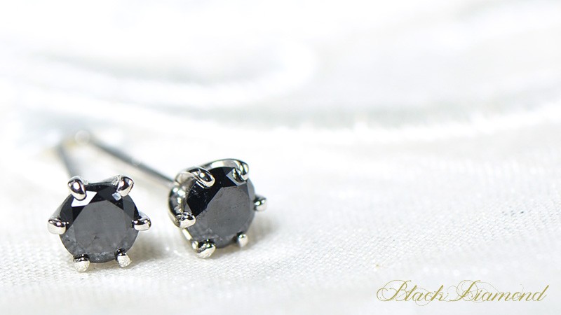 ピアス ブラック ダイヤモンド プラチナ900 BS073CI（YE-002
