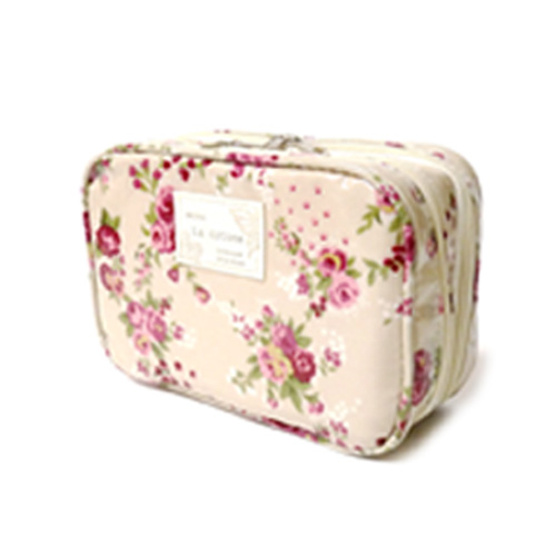 訳あり】【LaCotone】[CPD-01] コスメポーチ (ダブルジップ) ミラー鏡