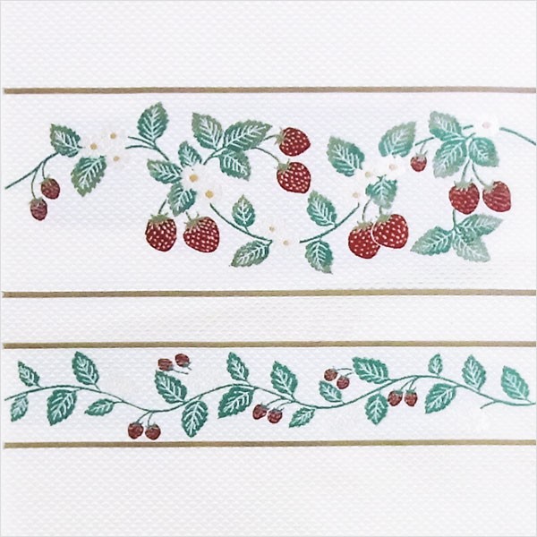 名古屋帯 正絹 白 〜横段いちご〜 クリーム 京玉響 西陣織 : 名古屋帯