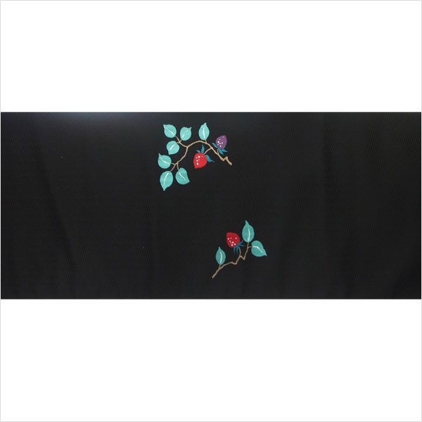 名古屋帯 正絹 黒 〜野いちご〜 ブラック 京玉響 西陣織 : 名古屋帯と