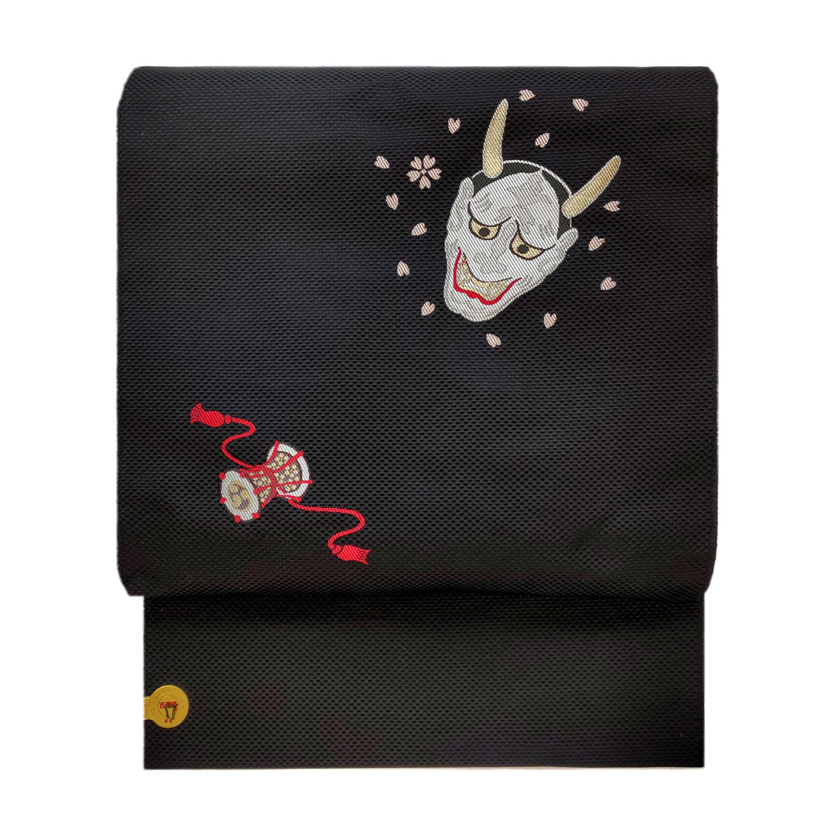 名古屋帯 正絹 黒 〜般若〜 ブラック 京玉響 西陣織 : 名古屋帯と半幅