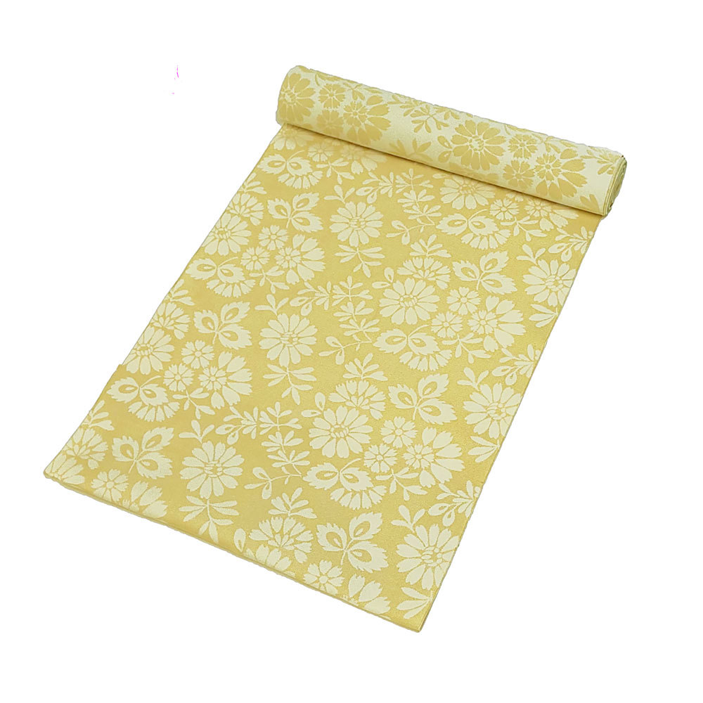 半幅帯 正絹 京玉響 西陣織 モダン小花柄〜フルーレット〜 : 名古屋帯