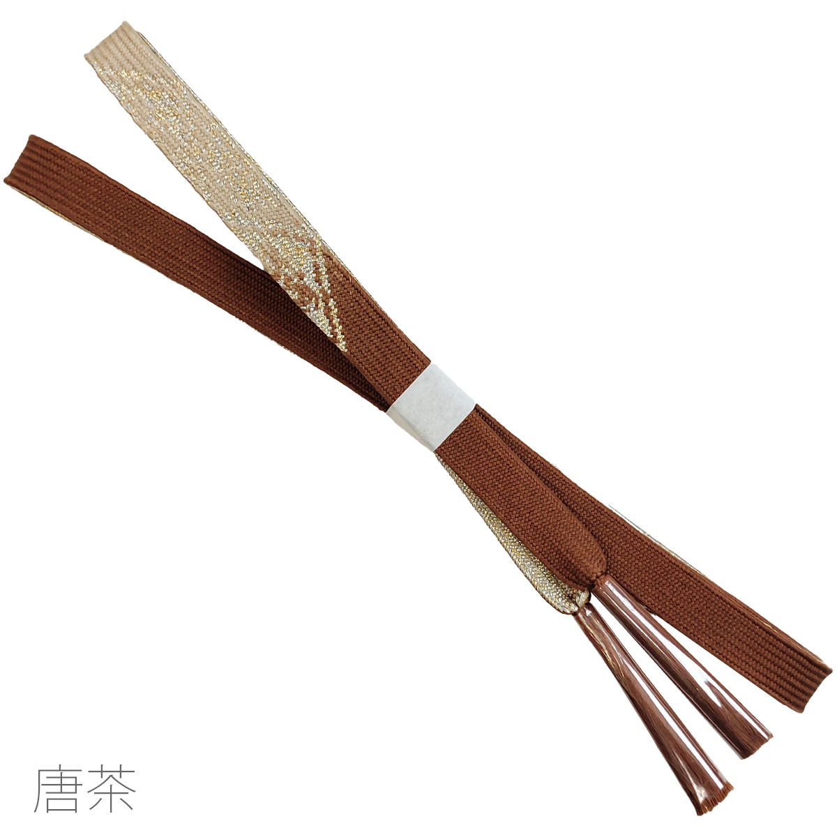 帯締め 平組 絹100% 鶸色×ゴールド系 Mサイズ 金属糸使用 帯〆 正絹 フォーマル 和装小物 レディース 女性 長さ158cm 新品 【キモノオフ野々市若松店】 wk_obj_128_1.jpg
