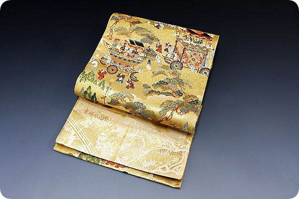 西陣正絹袋帯 壱阡八百織 京都祇園祭 金 期間限定セール : きもの京