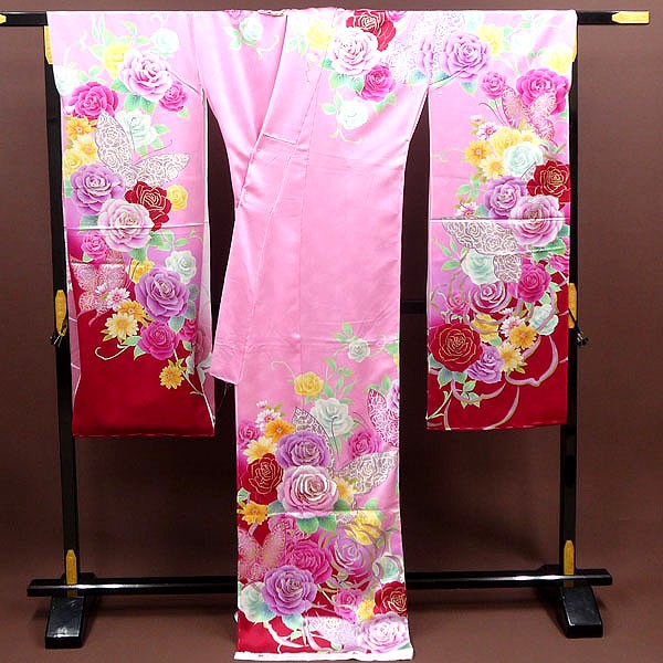 四つ身セット ねじり梅 ピンク 四つ身セット ねじり梅 ピンク