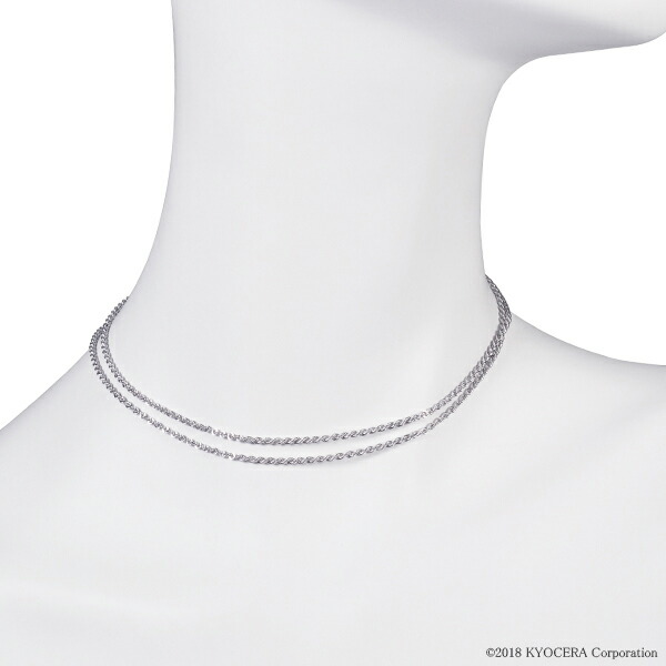 ネックレス パイプロープネックレス K18ホワイトゴールド 80cm 中空 プレゼント 京セラ｜kyocera-jewelry