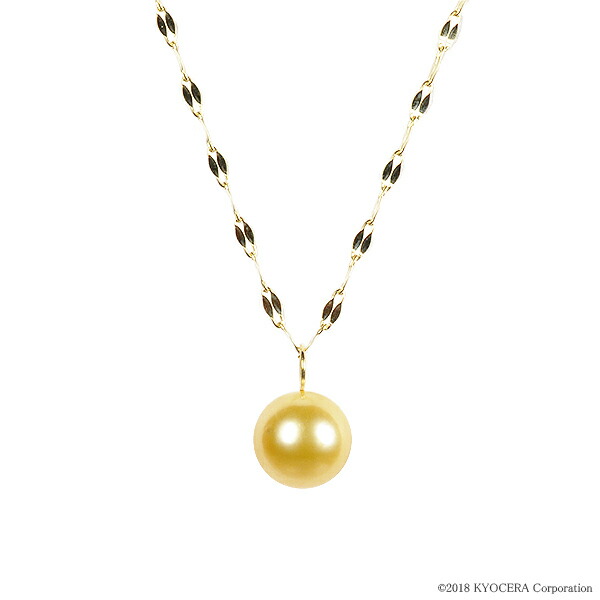 真珠 パール ネックレス K14イエローゴールド 8mm ゴールデンパール 6月誕生石 プレゼント 京セラ｜kyocera-jewelry